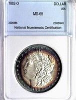 1882-O Morgan Silver $ GUIDE $650 NNC MS-65