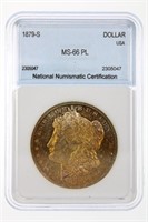 1879-S Morgan Silver $ NNC MS-66 PL Guide $575