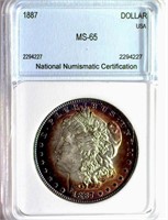 1887 Morgan Silver $  MS-65