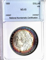 1889 Morgan Silver $ GUIDE $275 NNC MS-65