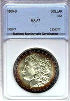 1880-S Morgan Silver $ Guide $1000 NNC MS-67