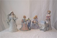4 Lenox porcelain figurines. Story Time, The