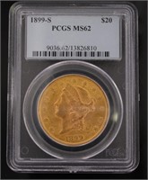 1899-S MS62 Liberty Head $20.00 Gold Double Eagle