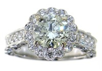 14kt Gold 3.18 ct Round Brilliant Diamond Ring