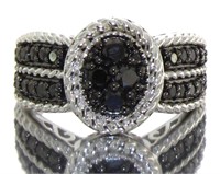 Stunning 1.00 ct Pave' Black Diamond Designer Ring