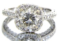 14kt Gold 3.09 ct Round Brilliant Diamond Ring