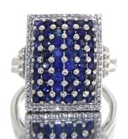 Natural 2.88 ct Sapphire Waterfall Ring