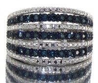 Elegant 1.00 ct Fancy Blue Diamond Dinner Ring