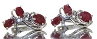 Genuine Ruby Designer Leverback Earrings