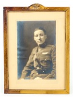 Framed Photograph World War I Soldier
