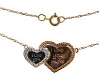 10kt Rose Gold "I Love You More" Diamond Necklace