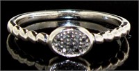Genuine Black Diamond Accent Designer Ring