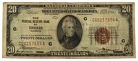 Series 1929 Chicago $20.00 National Currency Note