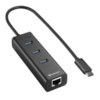 3-Port USB 3.0 Aluminium Hub + RJ45 Ethernet Adapt