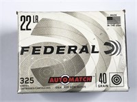 22LR, 325rd box, Federal AutoMatch, 40gr
