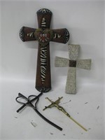 Four Assorted Crosses Largest Measures 9"x 16"