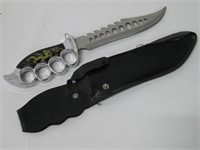 13.25" Stainless Steel Knife W/Knuckle Grip