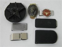 Seven Assorted Money Clips As Pictured