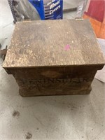 Wood box with miscellaneous hardware