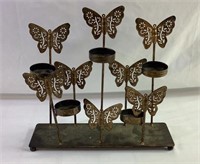 Decorative metal butterfly tea candle holder
