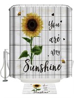 New Sunflower You are My Sunshine Shower Curtain
