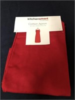 Full Red Apron 100% Cotton