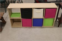 EIGHT CUBE ORGANIZER WITH TOTES 48"X12"X24"