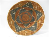 17" Diameter Tribal Style Coil Basket