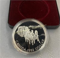 1992 Canada proof 92.5 silver dollar épreuve en