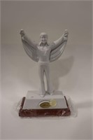 CERAMIC ELVIS STATUE 16" WITH WOODEN BASE AND BOX
