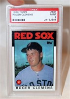 1986 Topps Roger Clemens PSA 9 Graded Red Sox