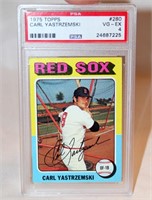 1975 Topps Carl Yastrzemski PSA 4 Graded Red Sox
