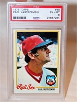 1975 Topps Carl Yastrzemski PSA 6 Graded Red Sox