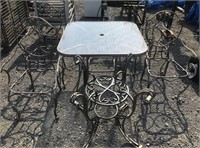 (F) 38” Outdoor Table Set- No Chair Cushions