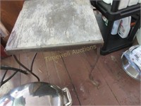 Cast iron and wooden table
