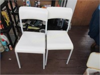 Pair of stacking chairs