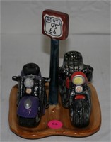 ROUTE 66 MOTORCYCLE AND TRAY SET
