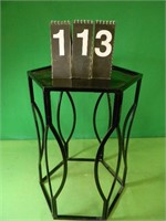 6 Sided Metal Table 18" T X  13"
