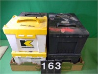 8 Plastic Storage Boxes 8" T X 10" L X 7" W