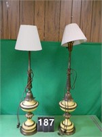 Yellow & Gold Lamps 38" T (work)