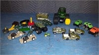 GROUP OF ARMY & FARM VEHICLES SOME FOR PARTS