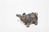 Silver table elephant