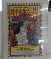 1996 Shrine Circus Poster Framed.