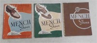 (3) Mench Shoes Vintage Catalogues 1950's Era.