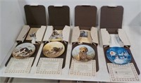 (4) Knowles Collectors Plates With Storage Boxes