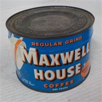 Sealed Unopened Vintage 1 Pound Can Of Maxwell