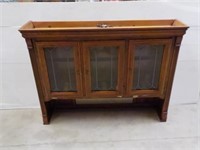 Wooden China Cabinet Top With (3) Glass Doors And