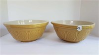 2 LARGE STONEWARE GRIPSTAND MIXING BOWLS