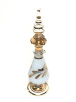 Art Glass Perfume Bottle w/ Gilt