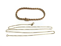 14 Karat Gold Necklace & Bracelet Pair